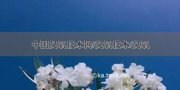 中国臭氧技术网/臭氧技术/臭氧