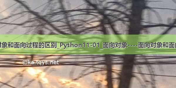 python面向对象和面向过程的区别_Python11-01_面向对象----面向对象和面向过程的区别...