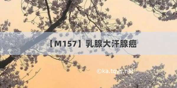 【M157】乳腺大汗腺癌