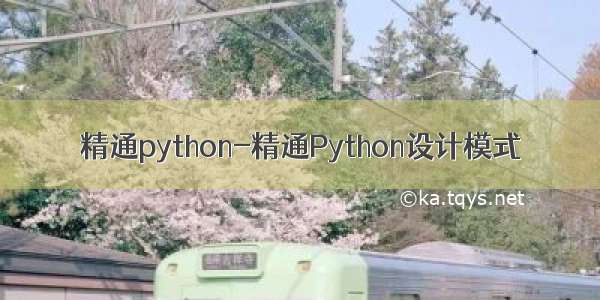 精通python-精通Python设计模式