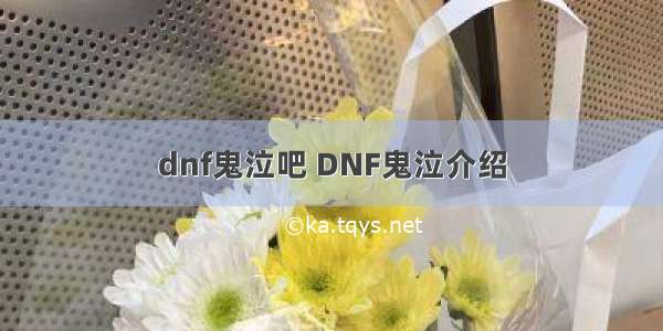 dnf鬼泣吧 DNF鬼泣介绍