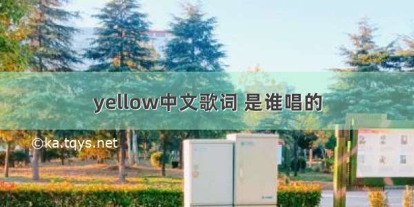 yellow中文歌词 是谁唱的